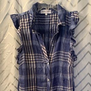 Bella Dahl sleeveless flutter shirt dress